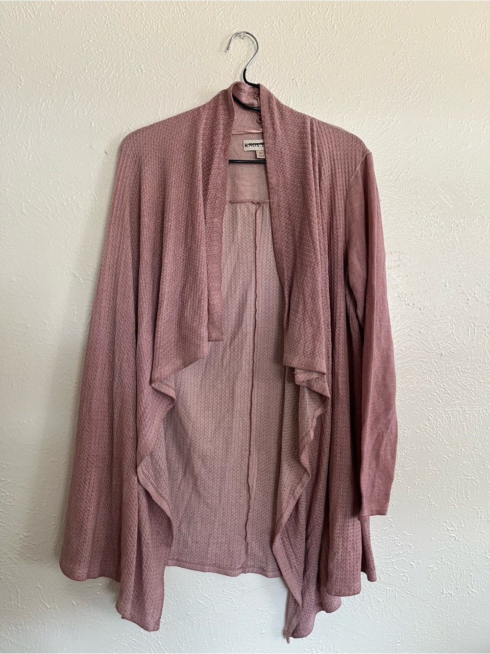 Knox Rose Soft Mauve Open-Front Women’s Cardigan Sweater